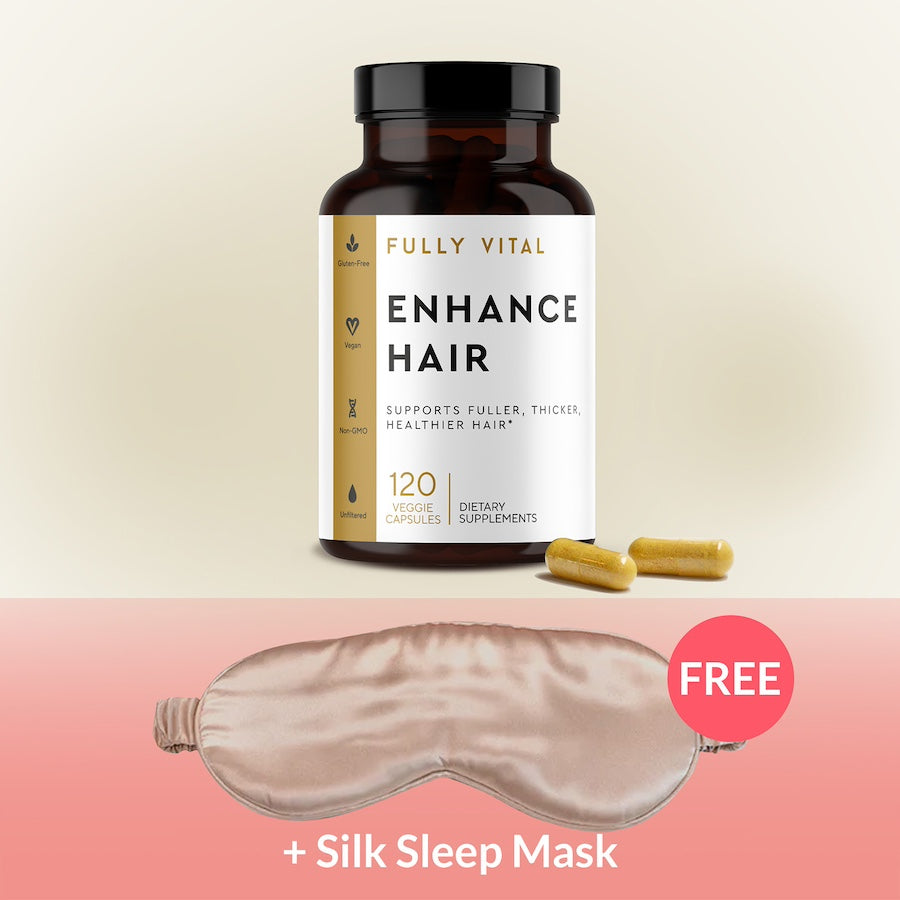 Thick Hair Vitamins + FREE Silk Sleep Mask