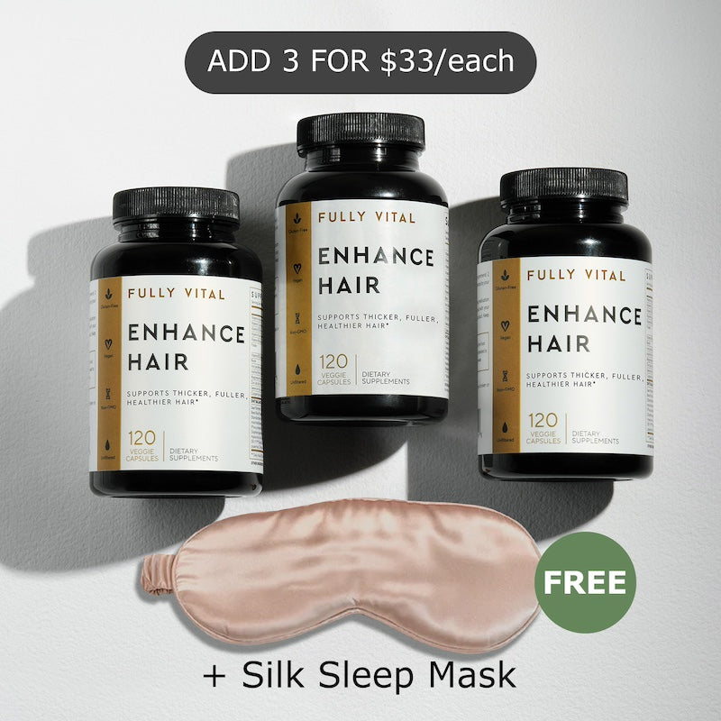 Enhance Hair Supplement 3-Pack + FREE Silk Mask