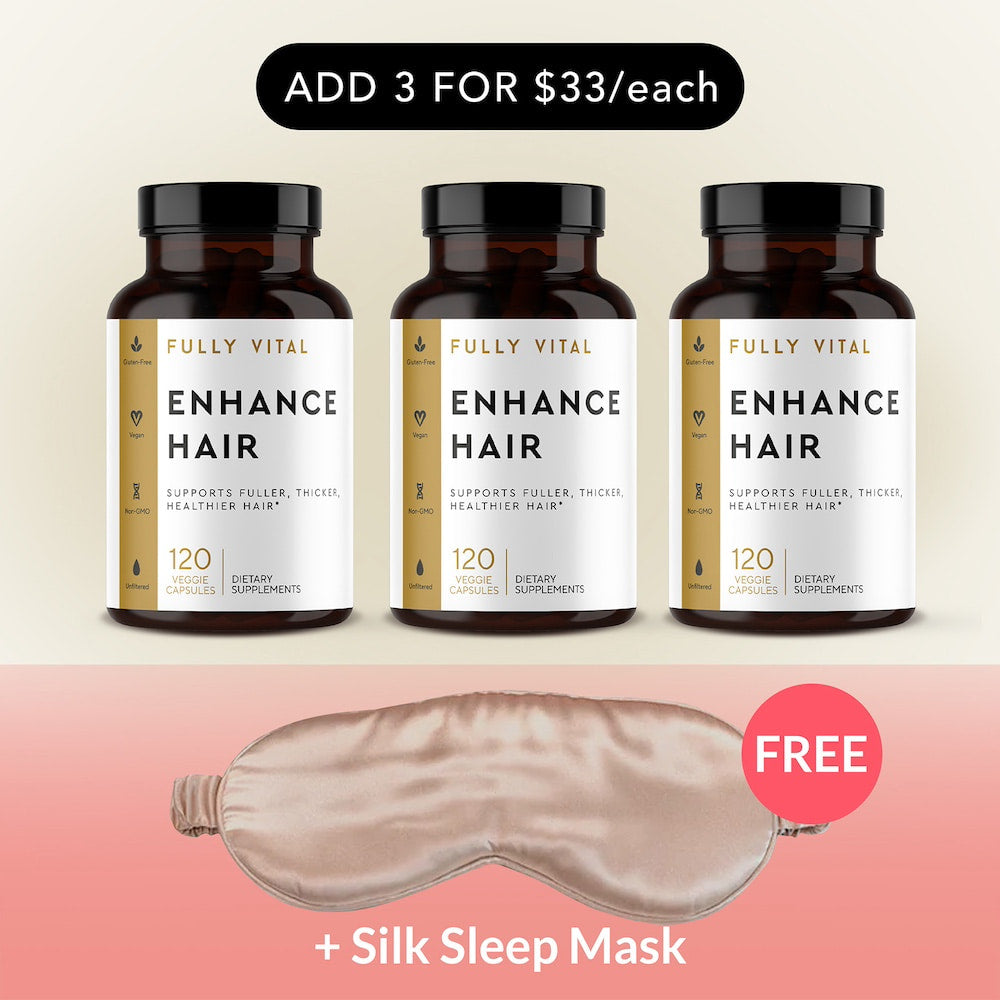 Thick Hair Supplement 3-Pack + FREE Silk Mask