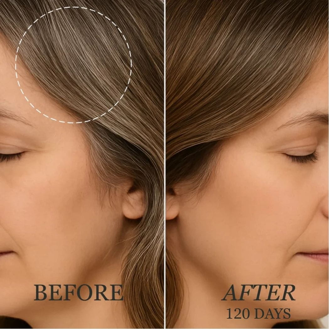 anti gray hair serum results - before and after 90 days