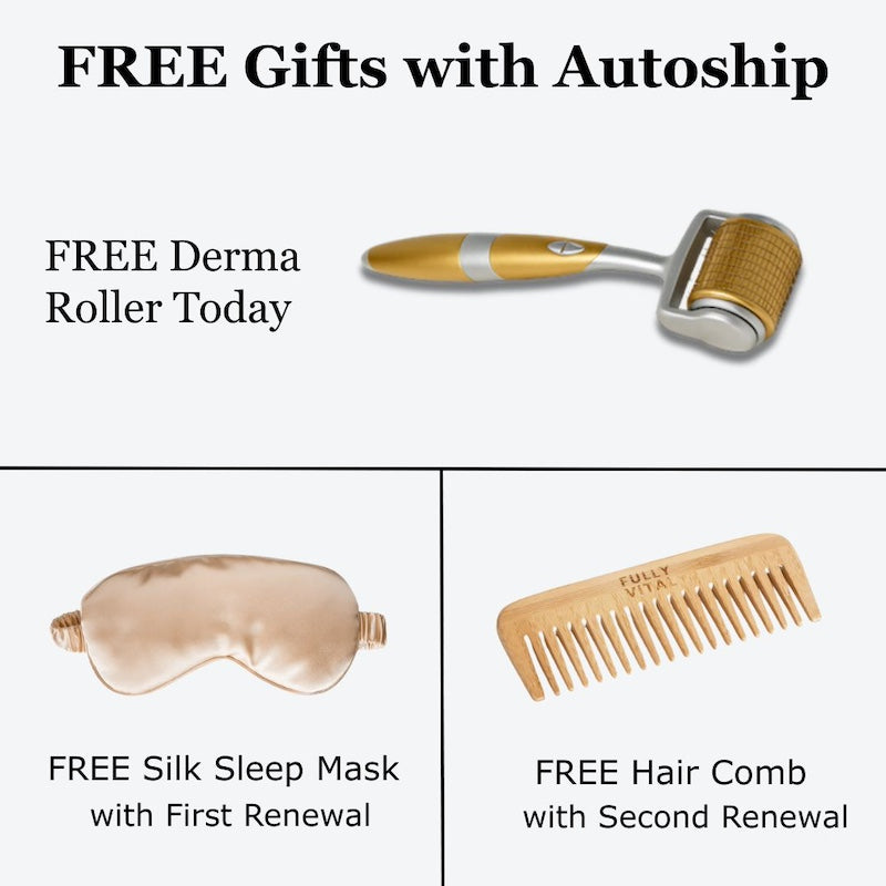 FullyVital Serum (3-Pack) + FREE Derma Roller