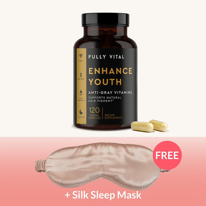 Anti-Gray Vitamins + FREE Silk Sleep Mask