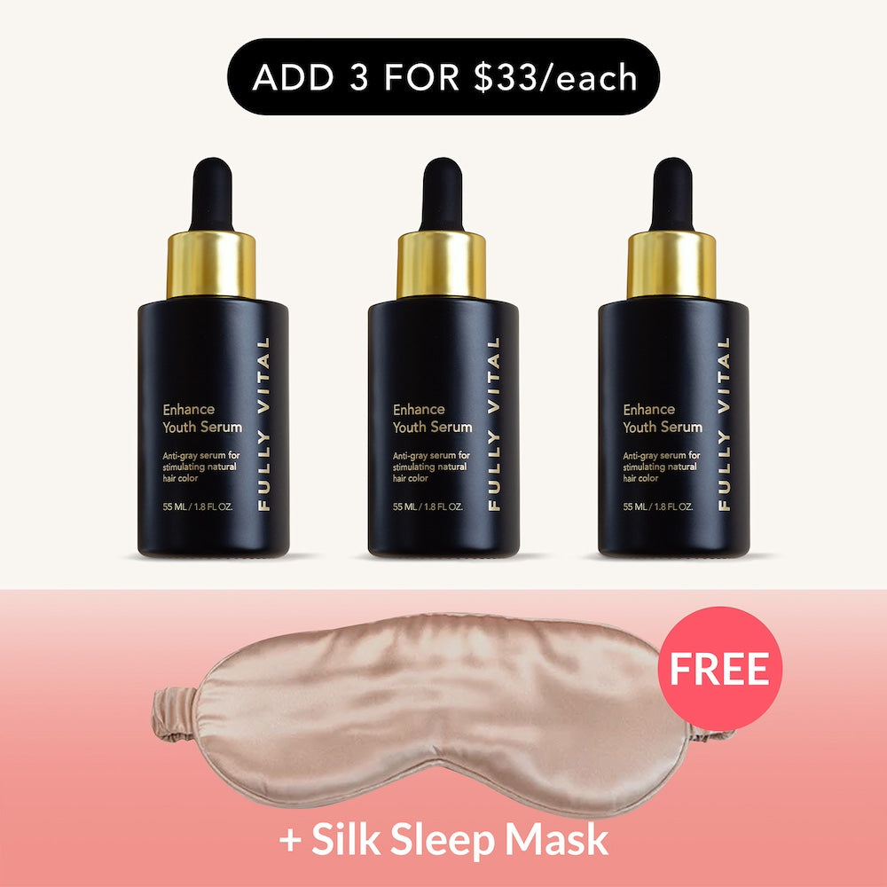 Anti-Gray Serum 3-Pack + FREE Silk Sleep Mask