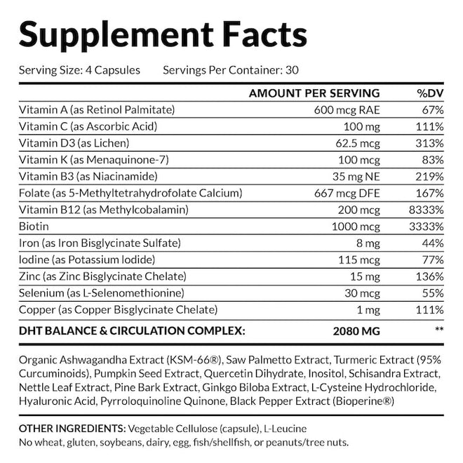 Fully Vital enhance hair growth supplements ingredients
